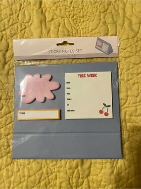 BUY ONE and get ONE FREE Notes Set - Pink Leaf & Cream Weekly Pads